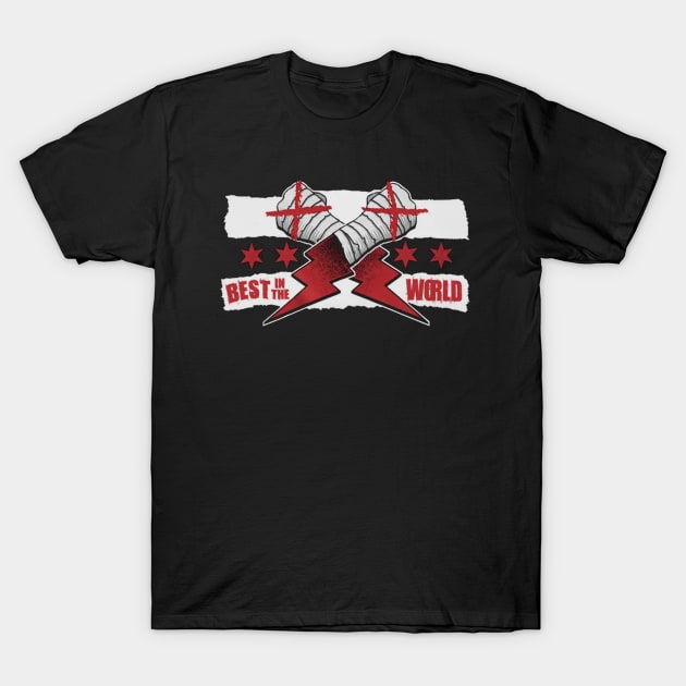 CM Punk Best In The World Black T-Shirt by ClarityMacaws